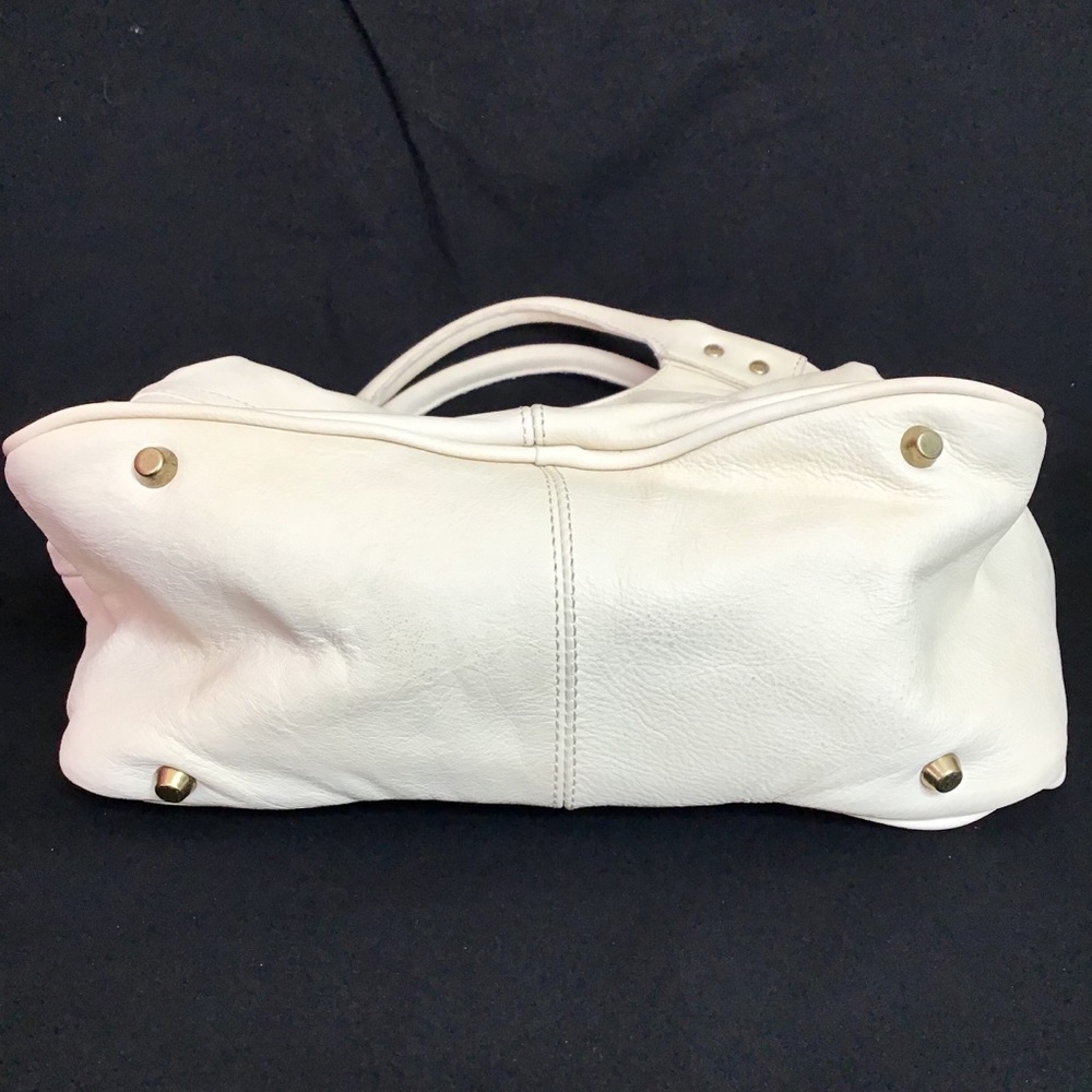 FRYE Cream leather hobo bag woven leather detail - Picture 7 of 8